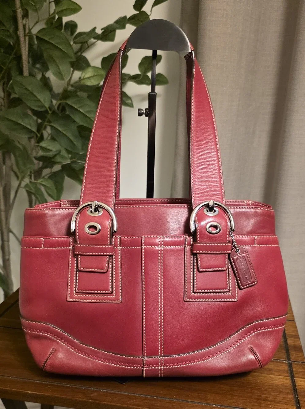 Coach Soho Red Leather Tote